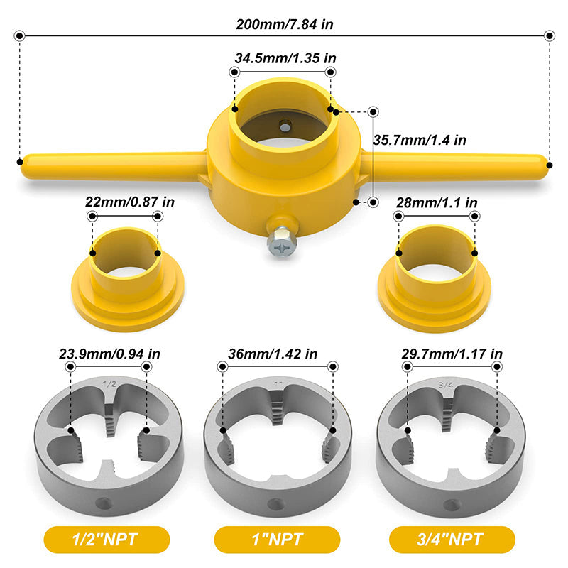 SAKER® 6Pcs PVC Thread Maker Tool