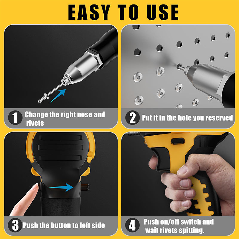 Sakerplus Brushless Rivet Gun Tool for Rivets